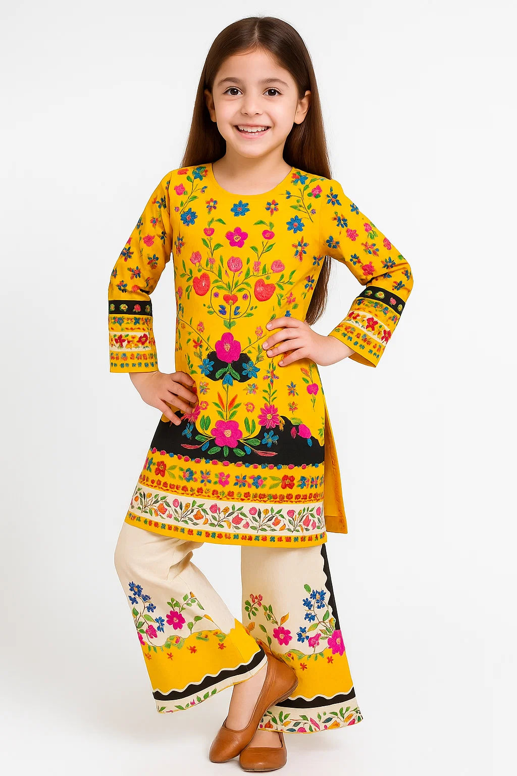 2 PIECE - PRINTED CAMBRIC SUIT