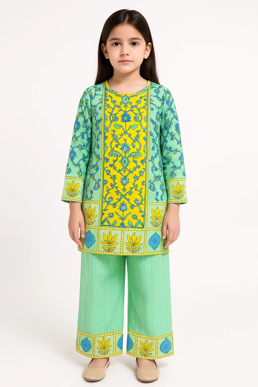 2 PIECE - PRINTED CAMBRIC SUIT