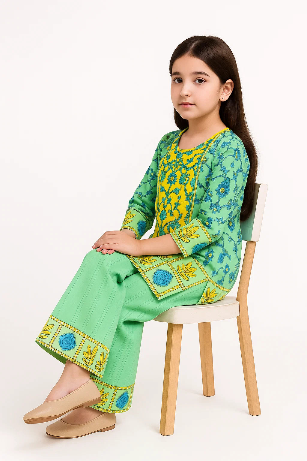 2 PIECE - PRINTED CAMBRIC SUIT