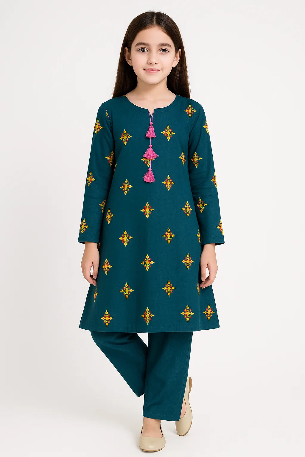 2 PIECE - EMBROIDERED KHADDAR SUIT