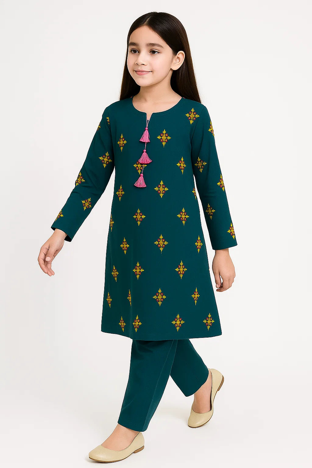 2 PIECE - EMBROIDERED KHADDAR SUIT