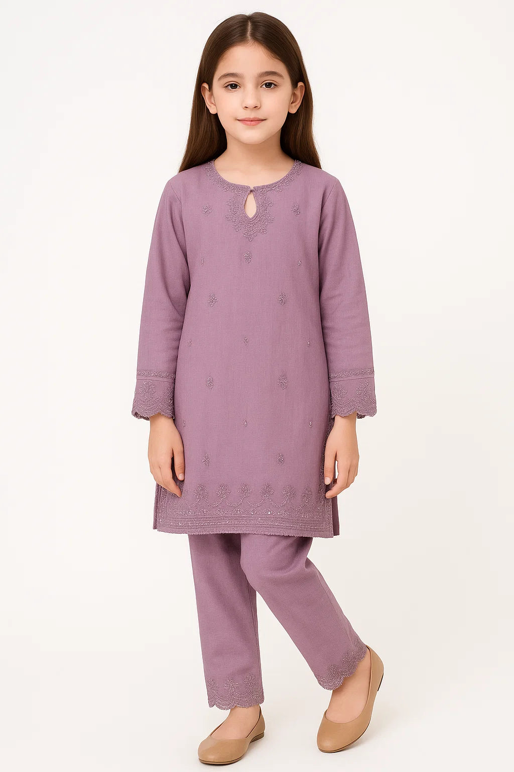 2 PIECE - EMBROIDERED KHADDAR SUIT