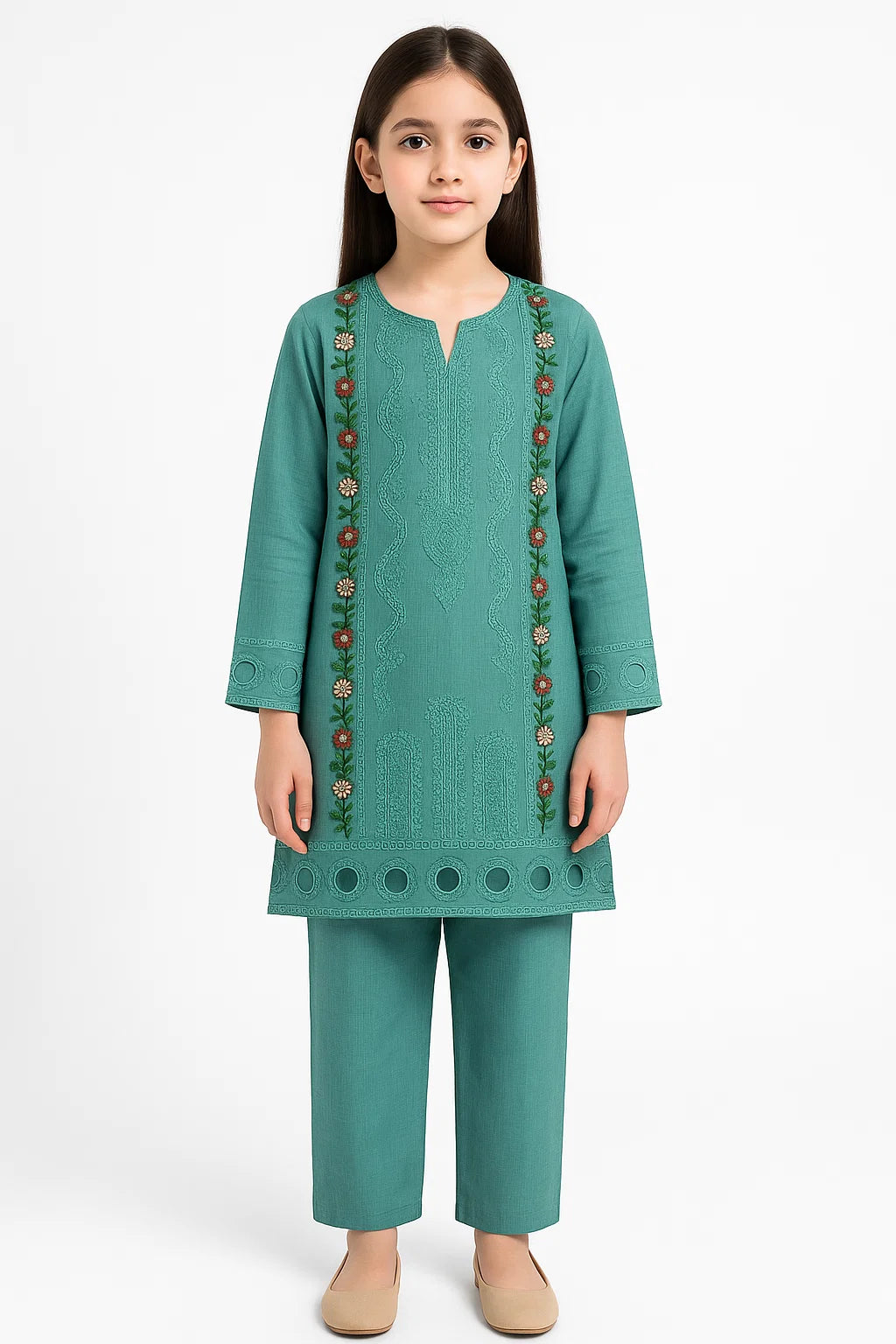 2 PIECE - EMBROIDERED KHADDAR SUIT