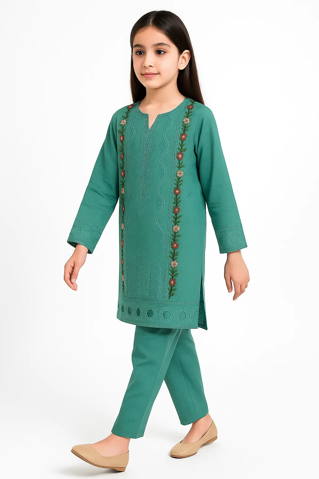 2 PIECE - EMBROIDERED KHADDAR SUIT