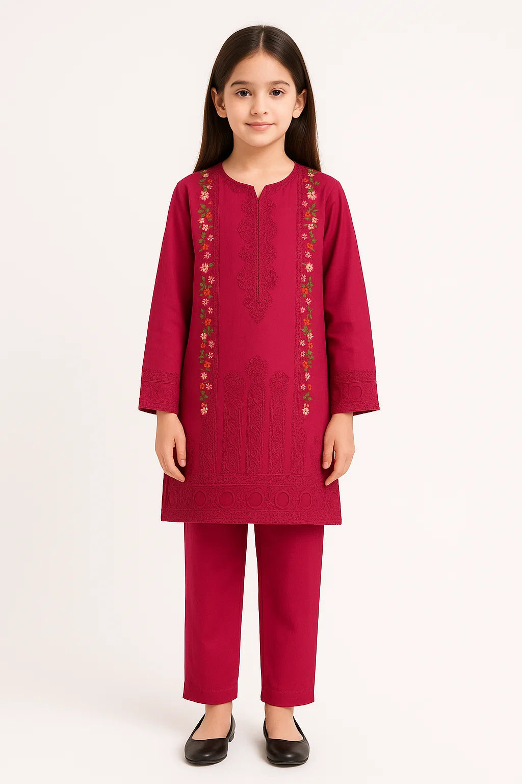 2 PIECE - EMBROIDERED KHADDAR SUIT