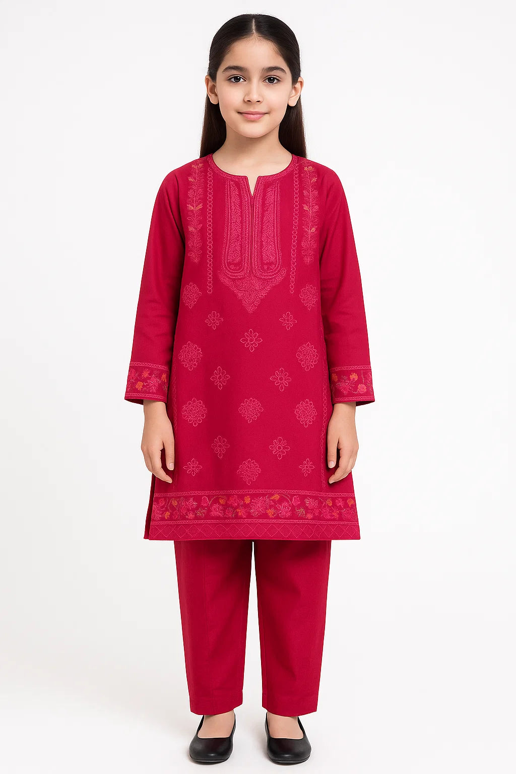 2 PIECE - EMBROIDERED KHADDAR SUIT