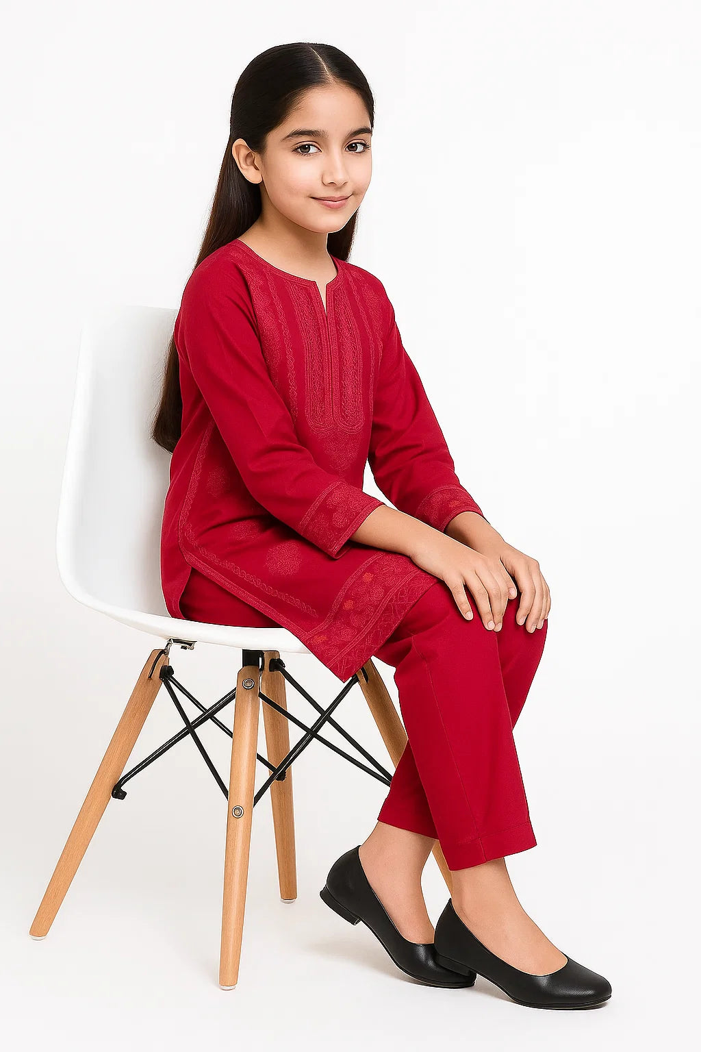 2 PIECE - EMBROIDERED KHADDAR SUIT