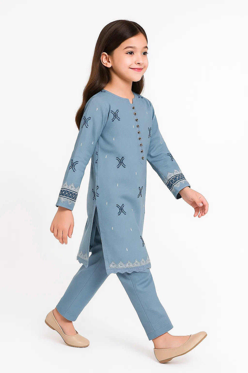 2 PIECE - EMBROIDERED KHADDAR SUIT