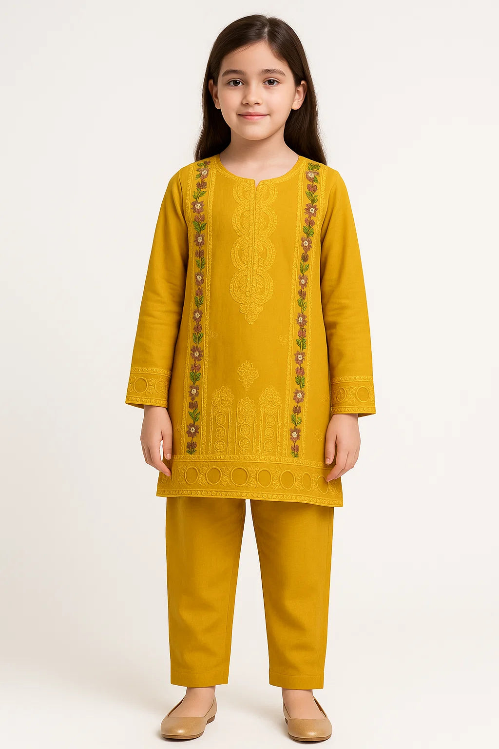 2 PIECE - EMBROIDERED KHADDAR SUIT