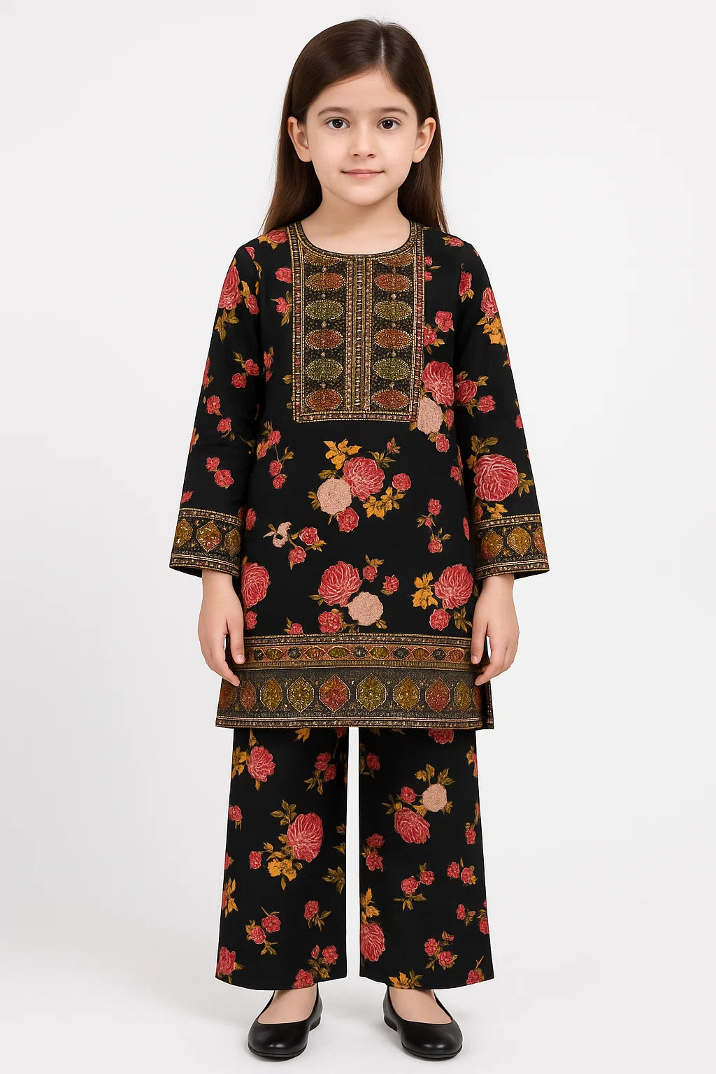 2 PIECE - EMBROIDERED VISCOSE SUIT