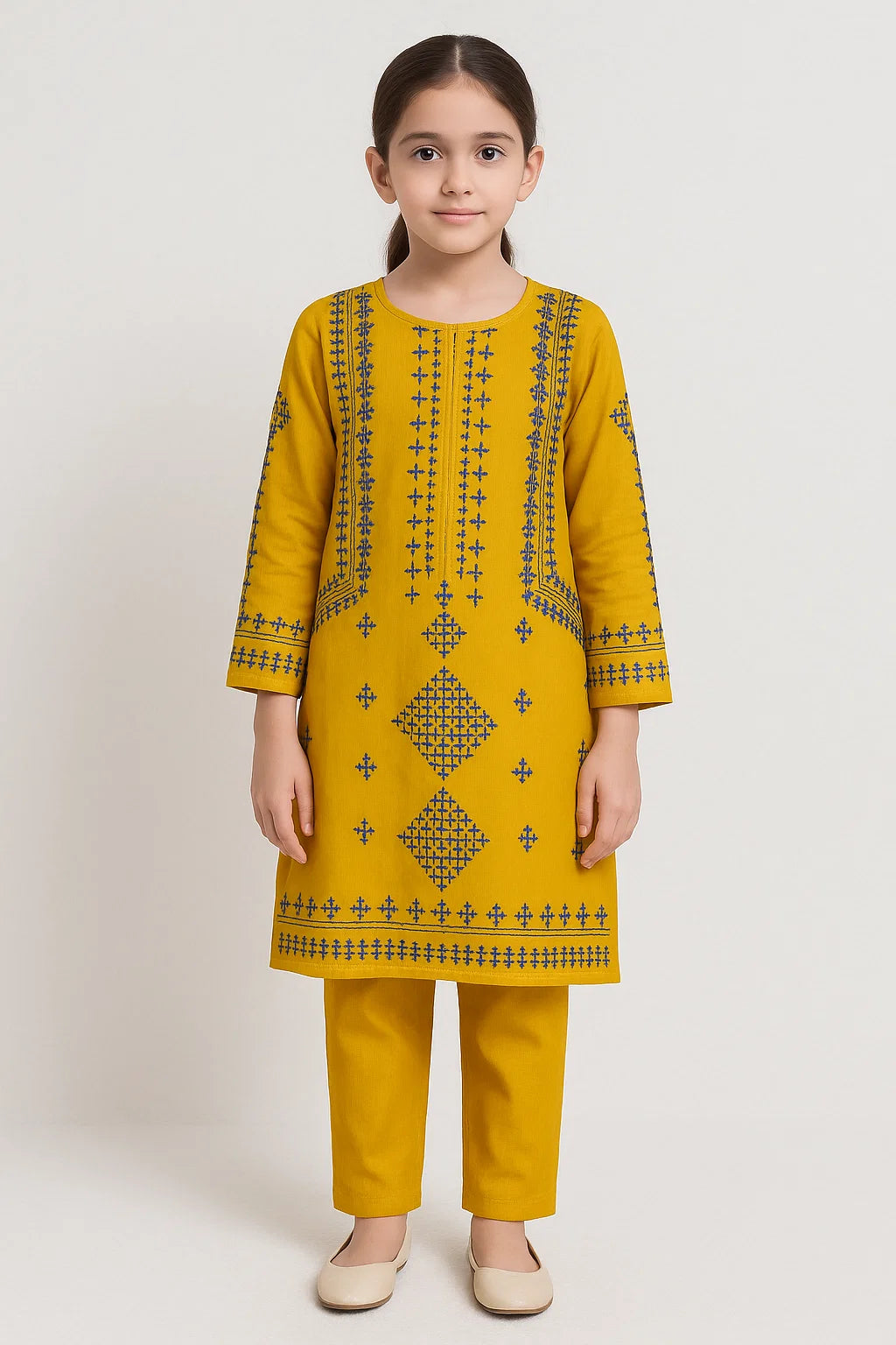 2 PIECE - EMBROIDERED KHADDAR SUIT