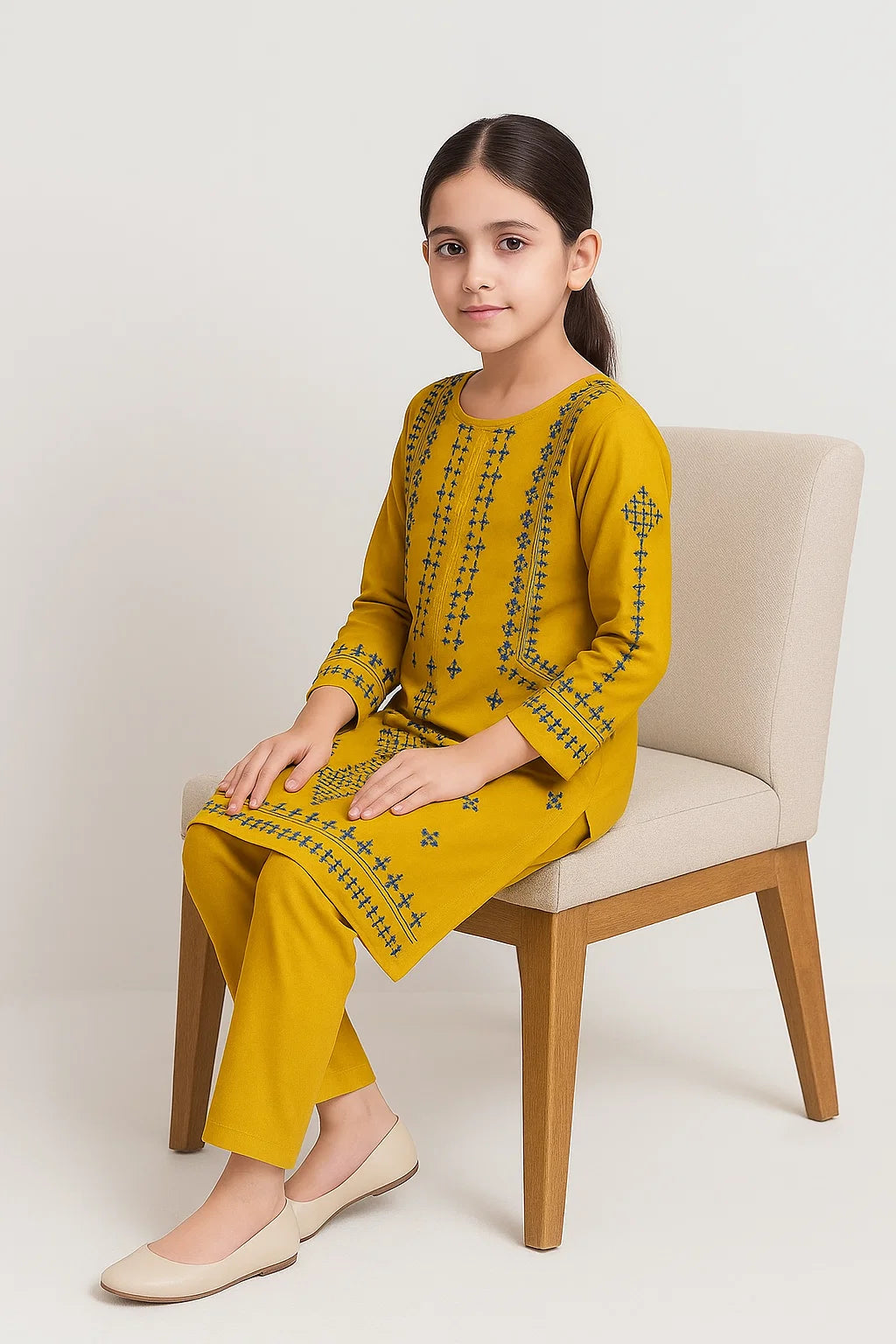 2 PIECE - EMBROIDERED KHADDAR SUIT