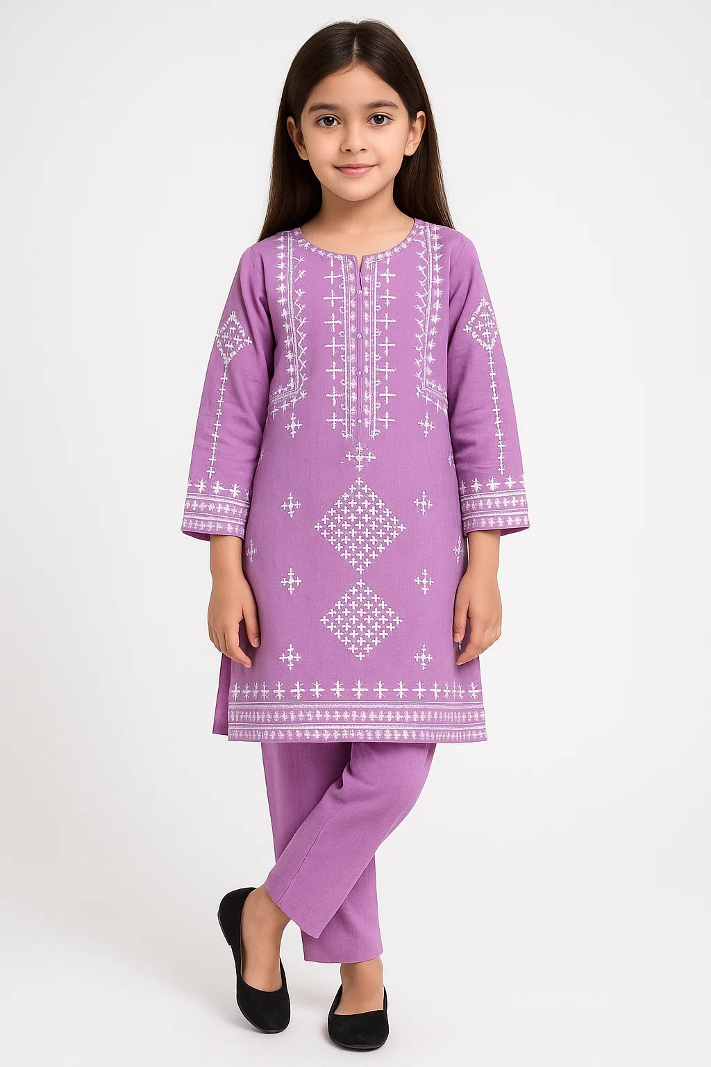 2 PIECE - EMBROIDERED KHADDAR SUIT