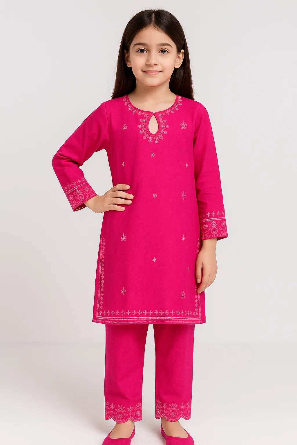 2 PIECE - EMBROIDERED KHADDAR SUIT