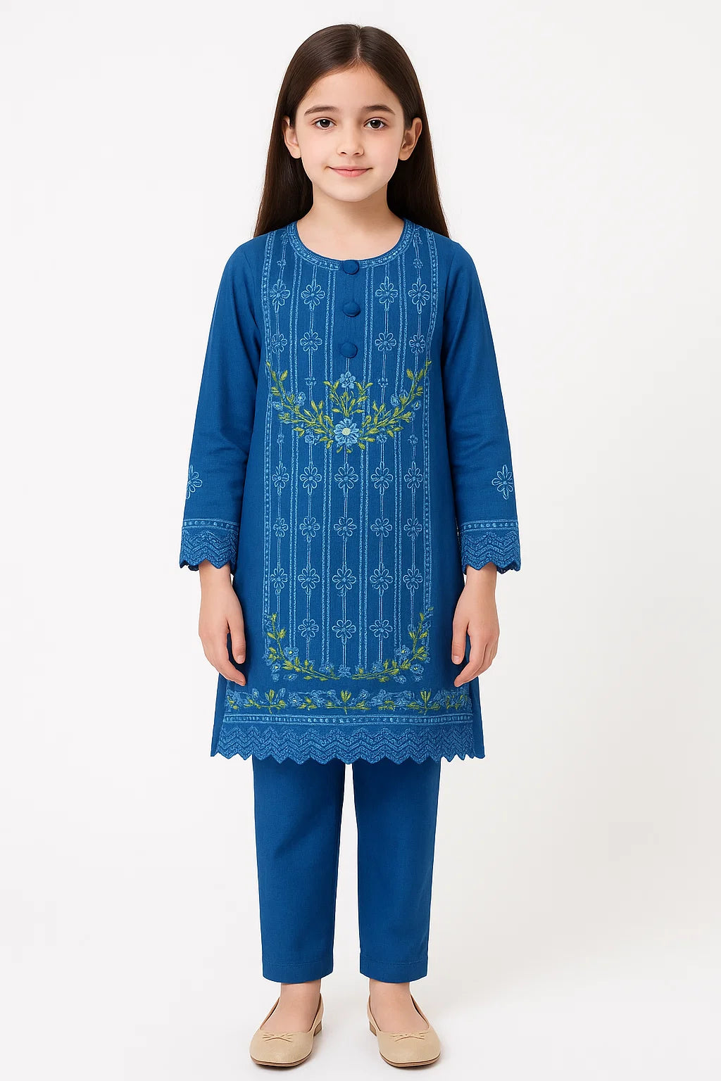 2 PIECE - EMBROIDERED KHADDAR SUIT