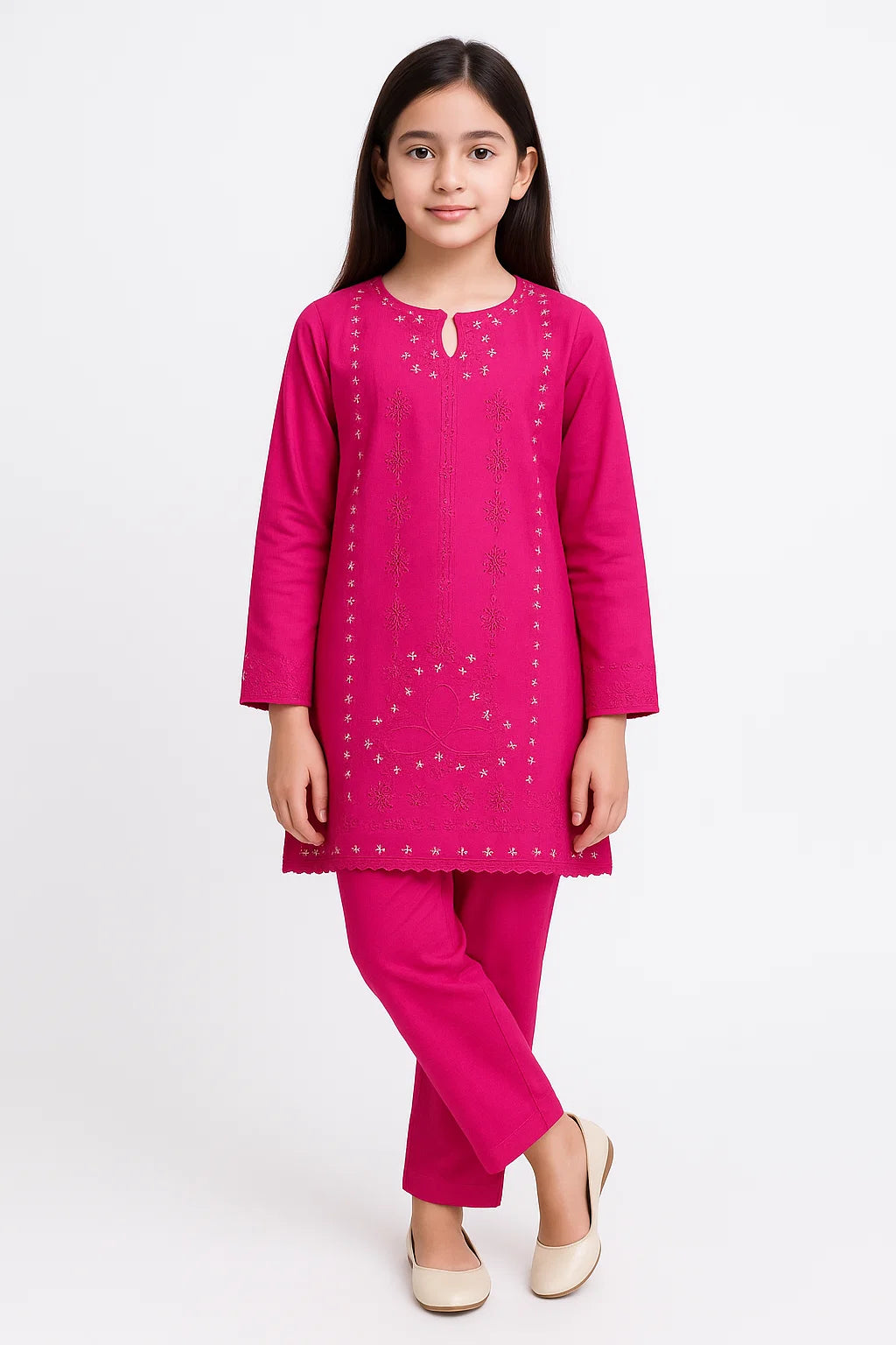 2 PIECE - EMBROIDERED KHADDAR SUIT