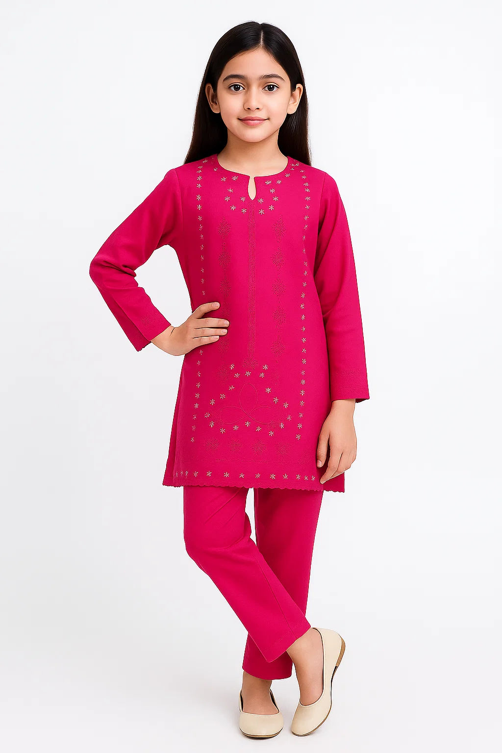 2 PIECE - EMBROIDERED KHADDAR SUIT