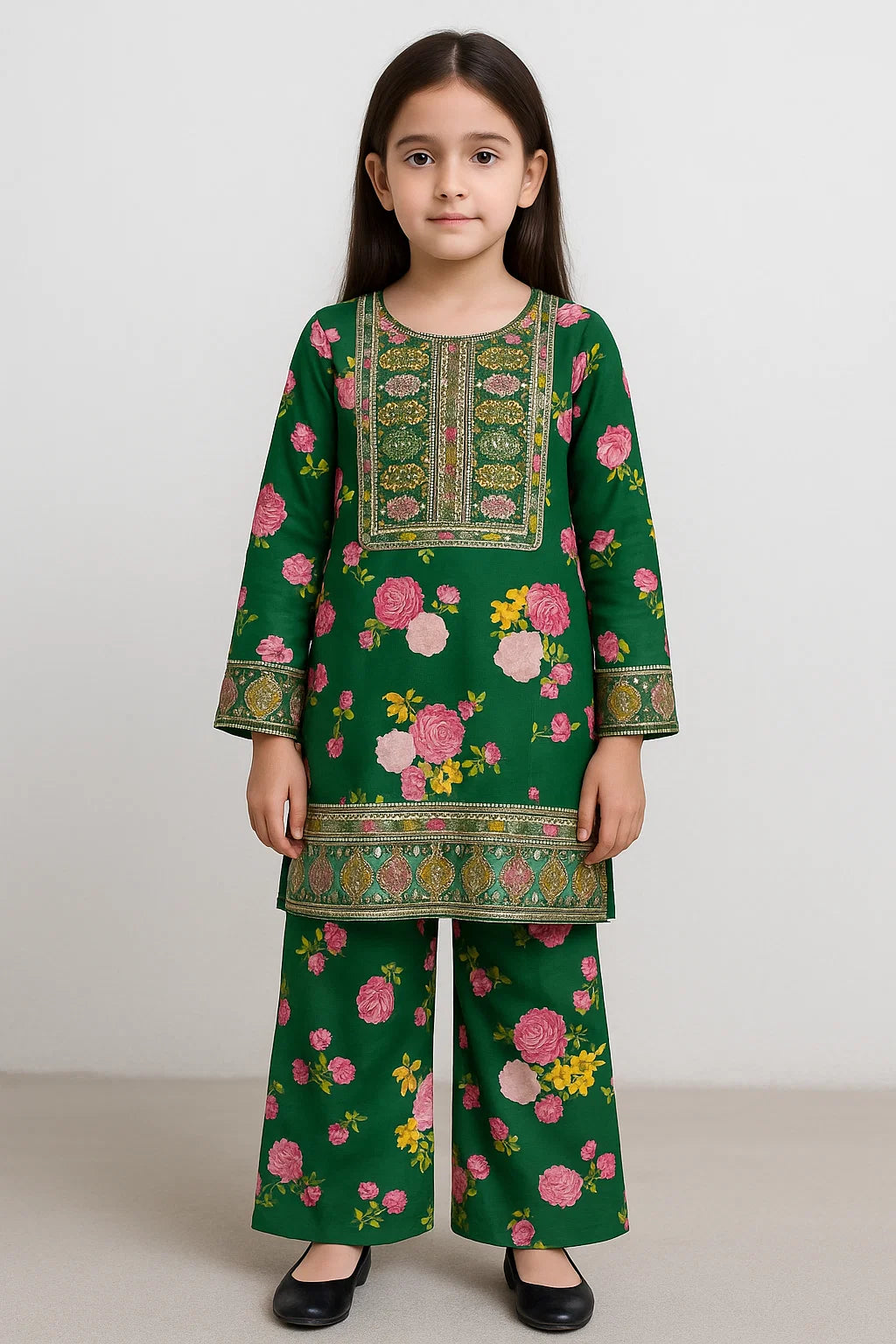 2 PIECE - EMBROIDERED VISCOSE SUIT