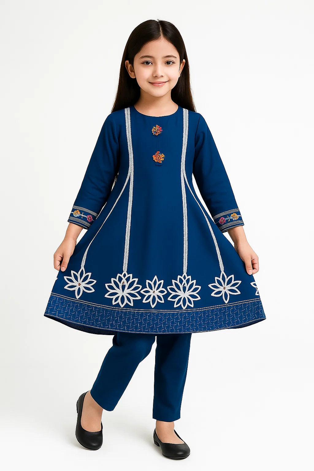 2 PIECE - EMBROIDERED WINTER COTTON SUIT