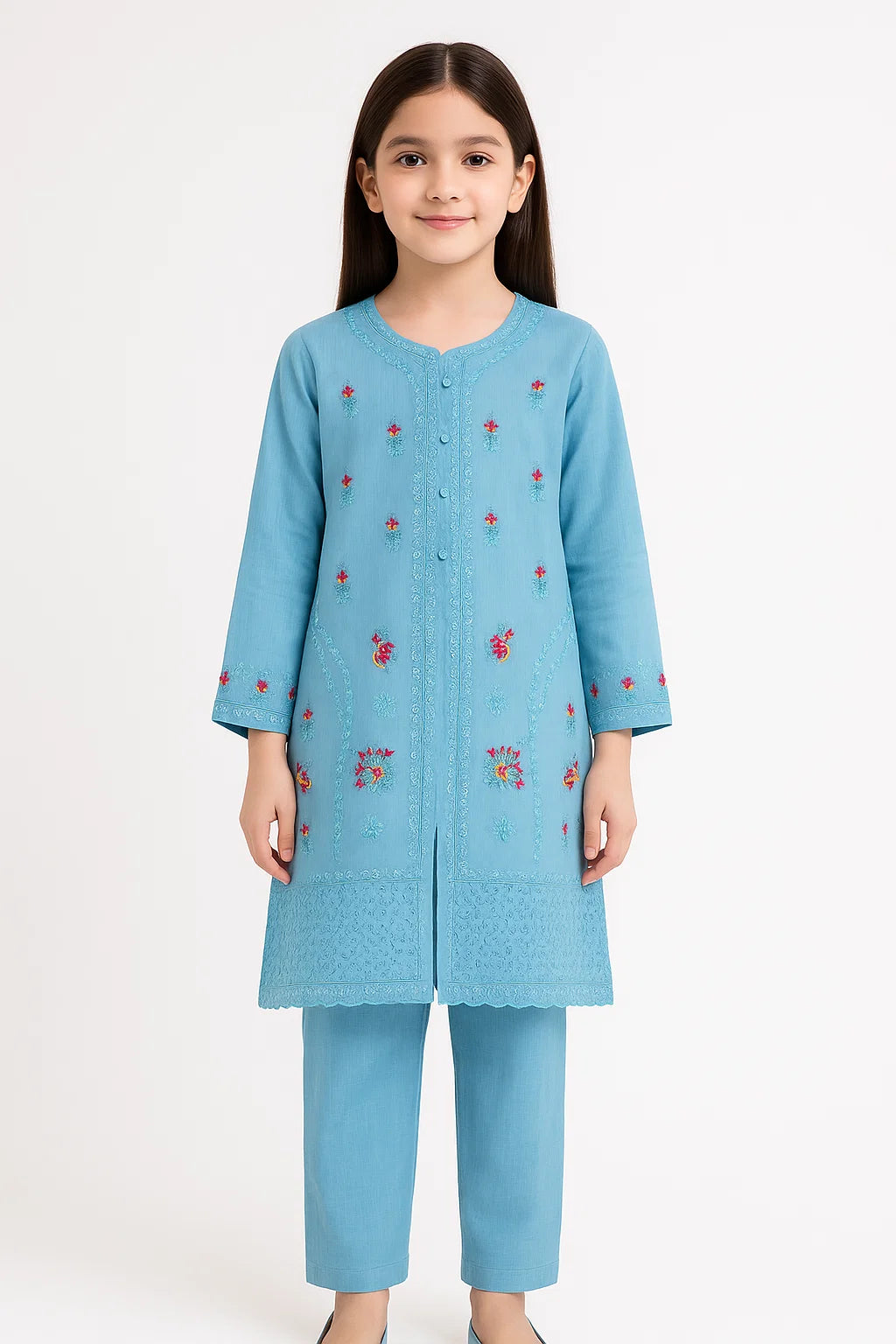 2 PIECE - EMBROIDERED KHADDAR SUIT