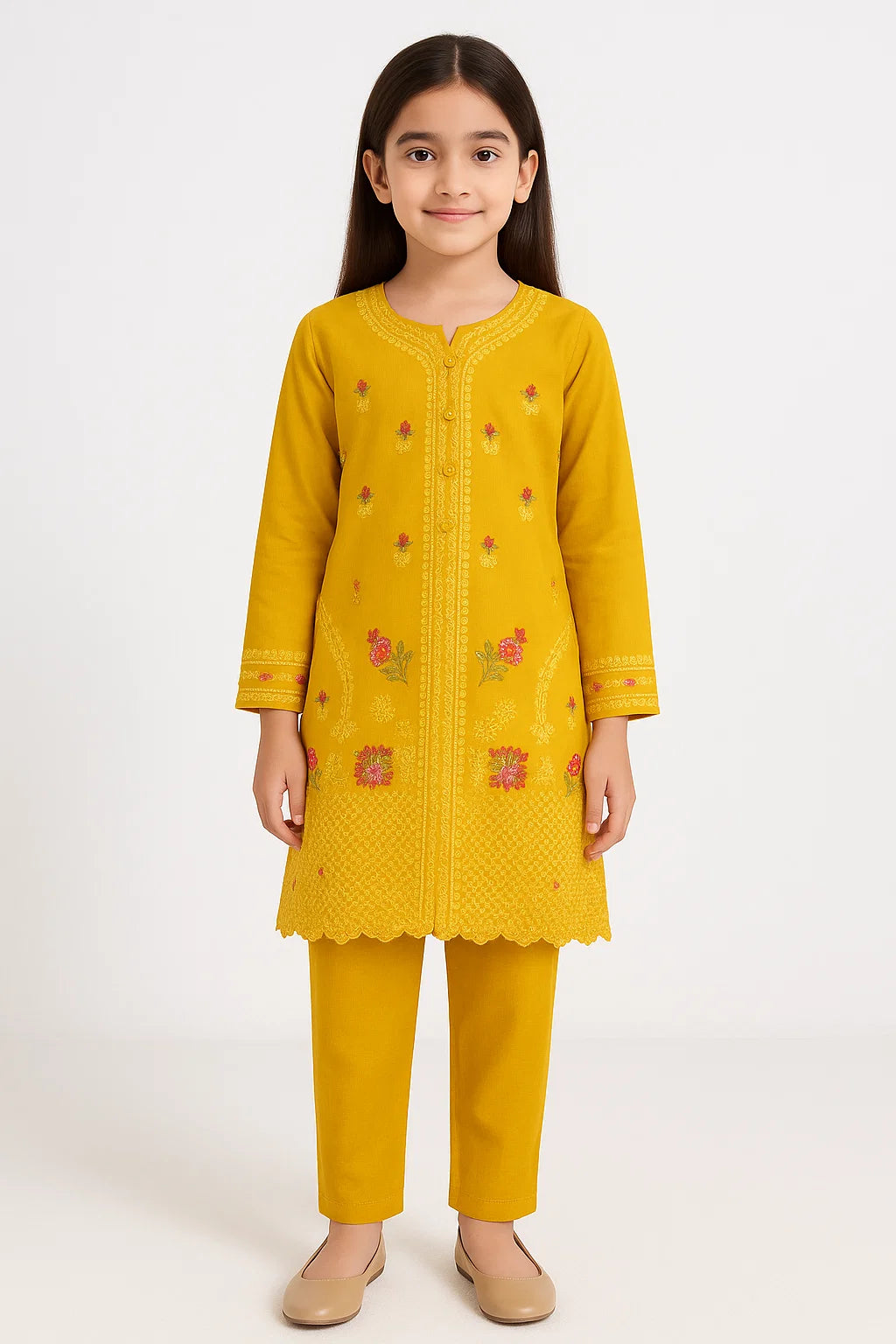 2 PIECE - EMBROIDERED KHADDAR SUIT