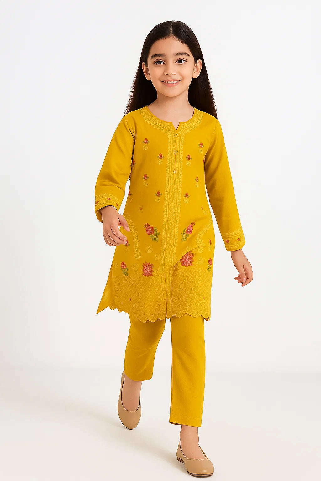 2 PIECE - EMBROIDERED KHADDAR SUIT