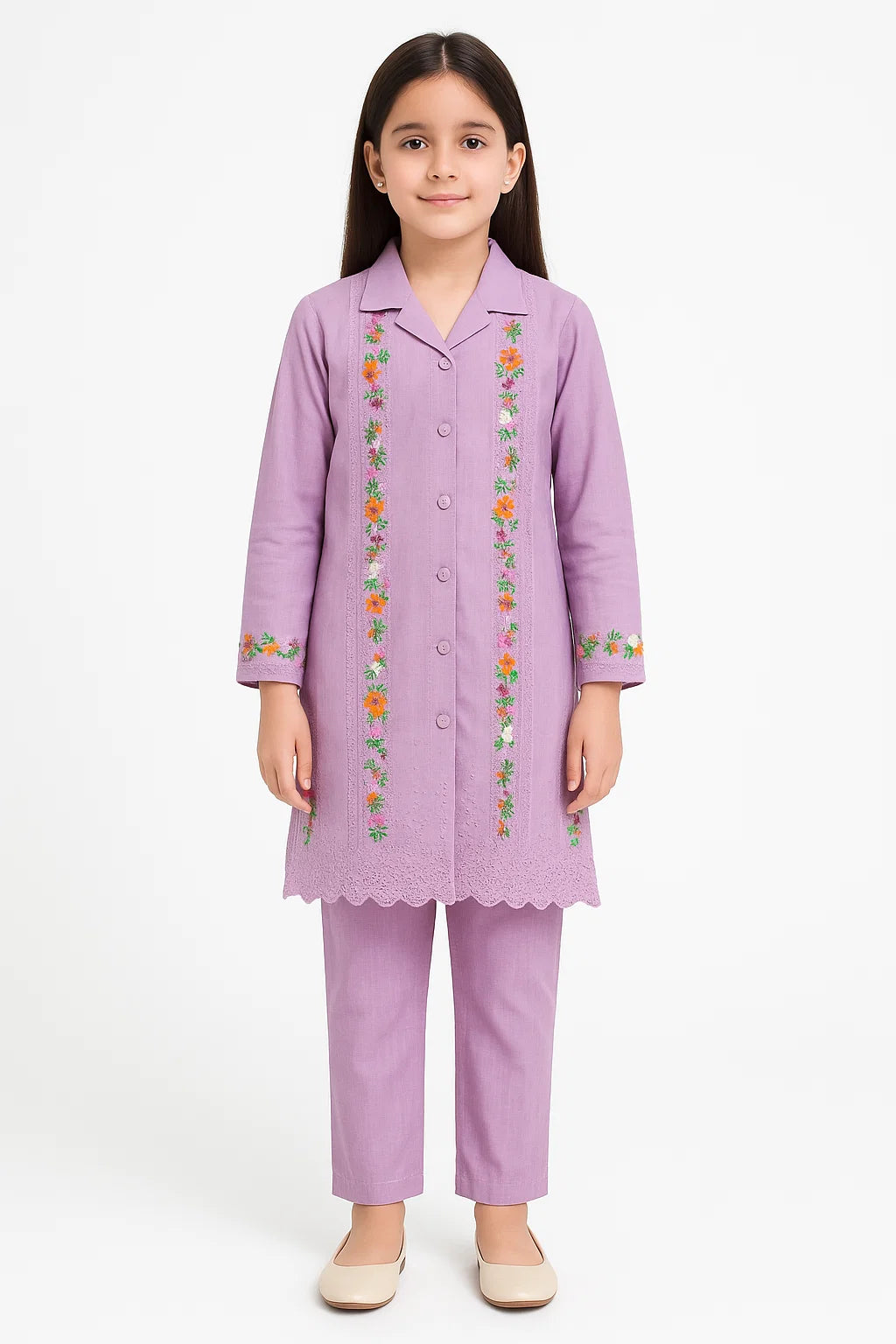 2 PIECE - EMBROIDERED KHADDAR SUIT