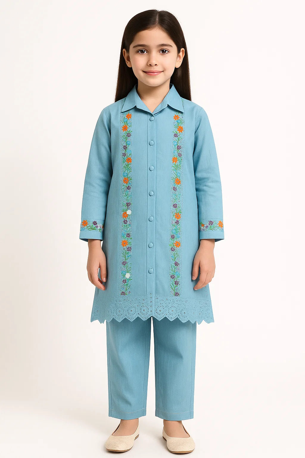 2 PIECE - EMBROIDERED KHADDAR SUIT