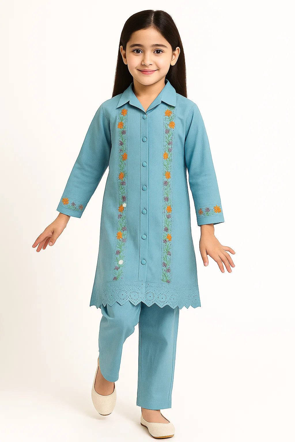 2 PIECE - EMBROIDERED KHADDAR SUIT