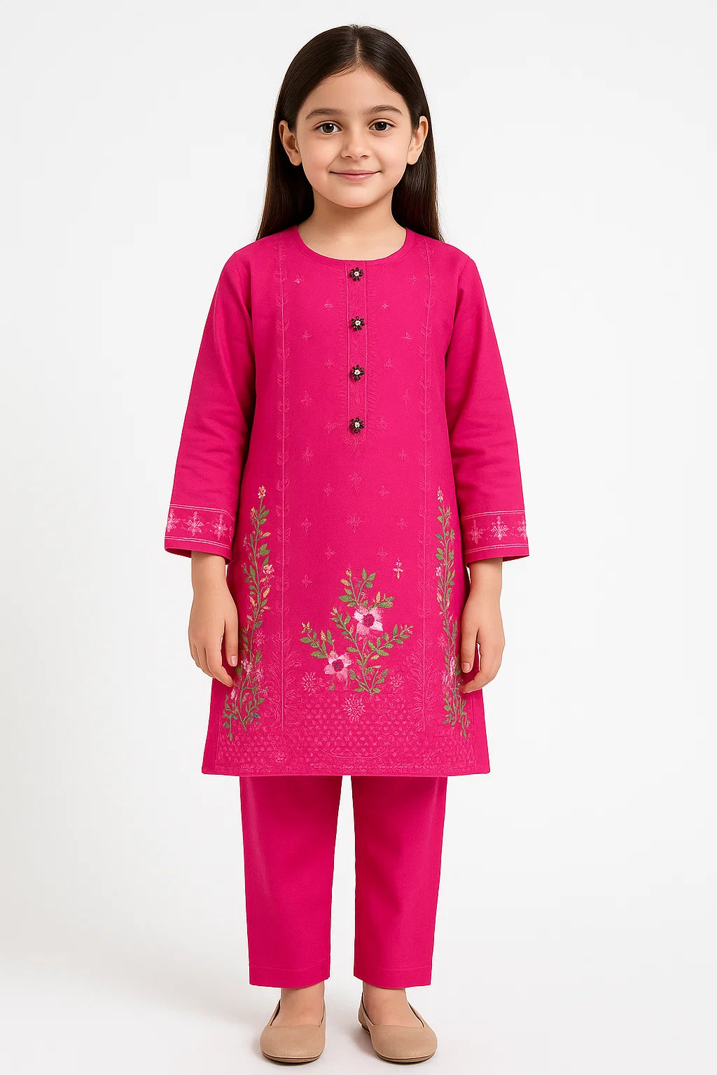 2 PIECE - EMBROIDERED KHADDAR SUIT