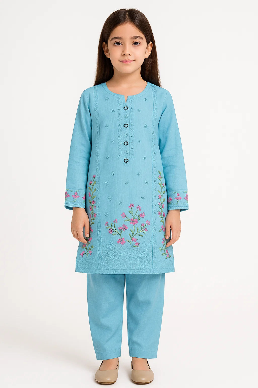 2 PIECE - EMBROIDERED KHADDAR SUIT