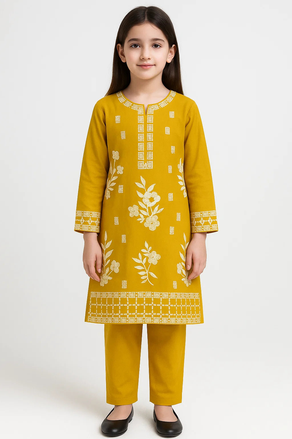2 PIECE - EMBROIDERED KHADDAR SUIT