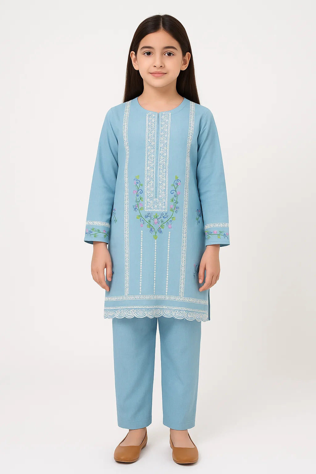 2 PIECE - EMBROIDERED KHADDAR SUIT