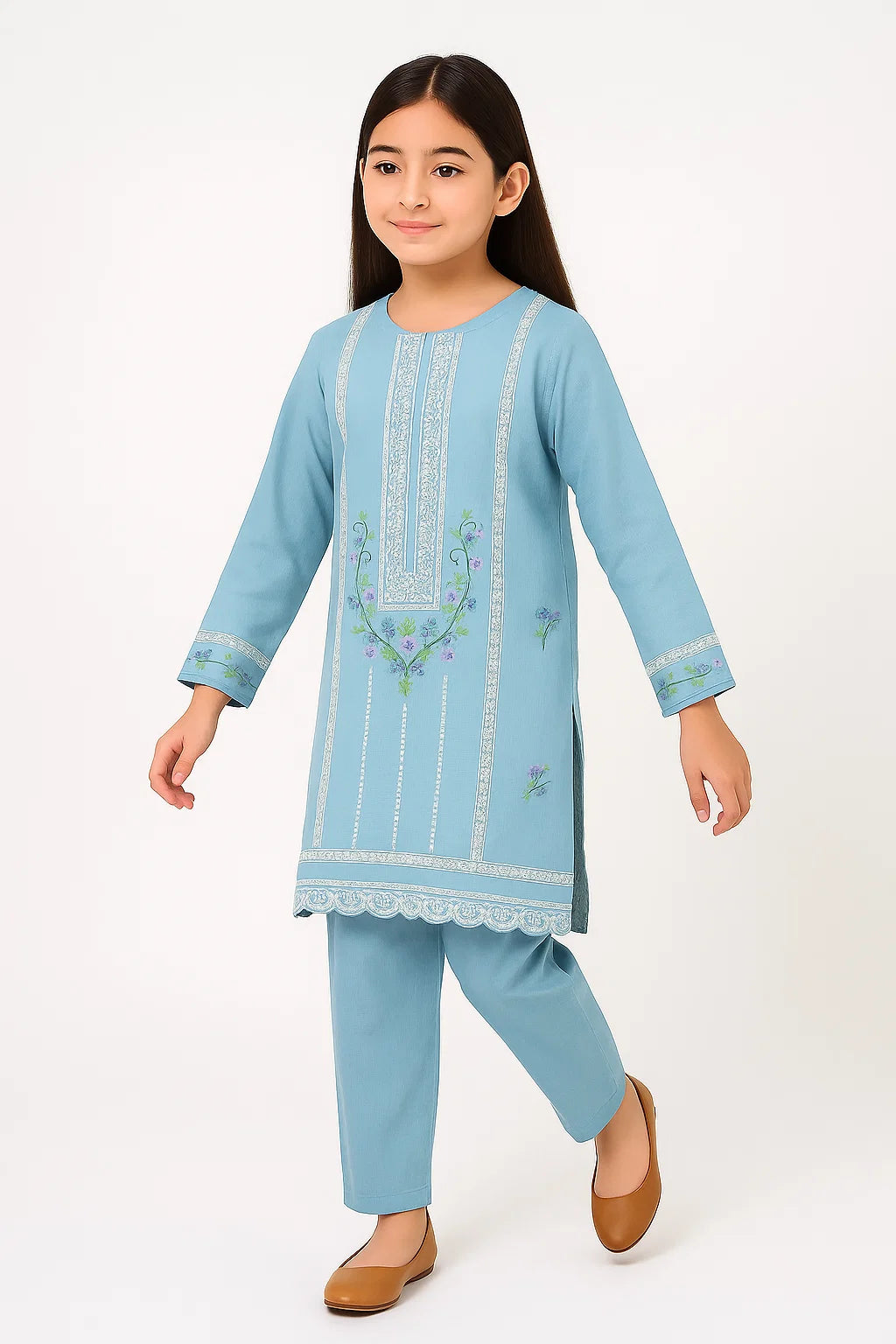 2 PIECE - EMBROIDERED KHADDAR SUIT