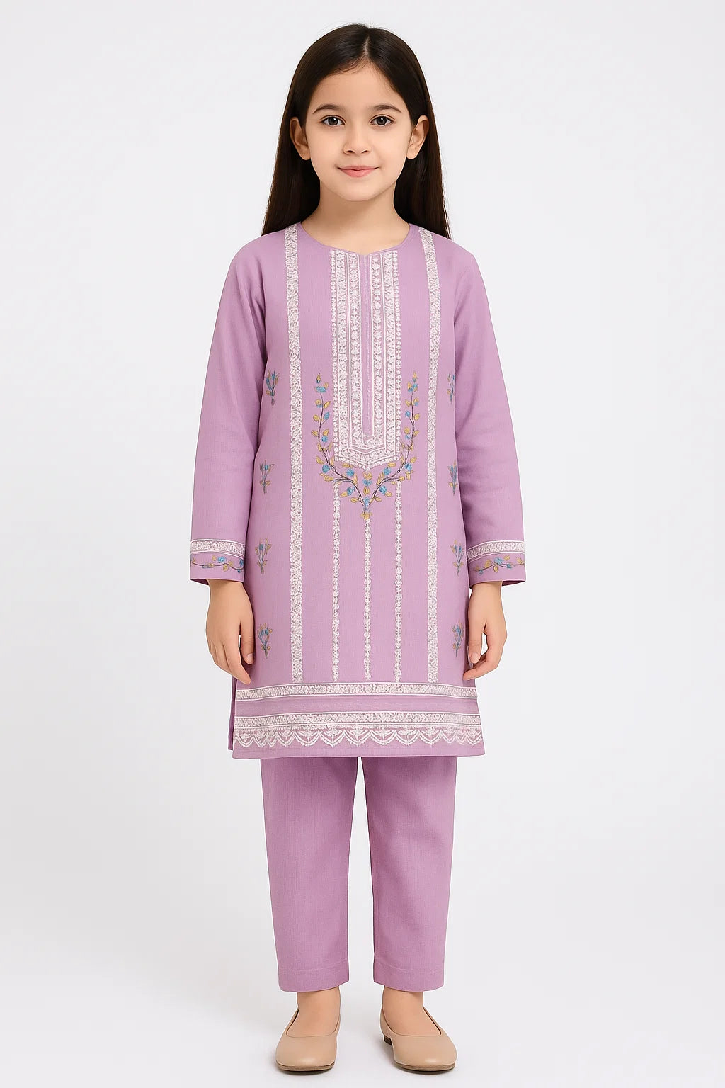 2 PIECE - EMBROIDERED KHADDAR SUIT