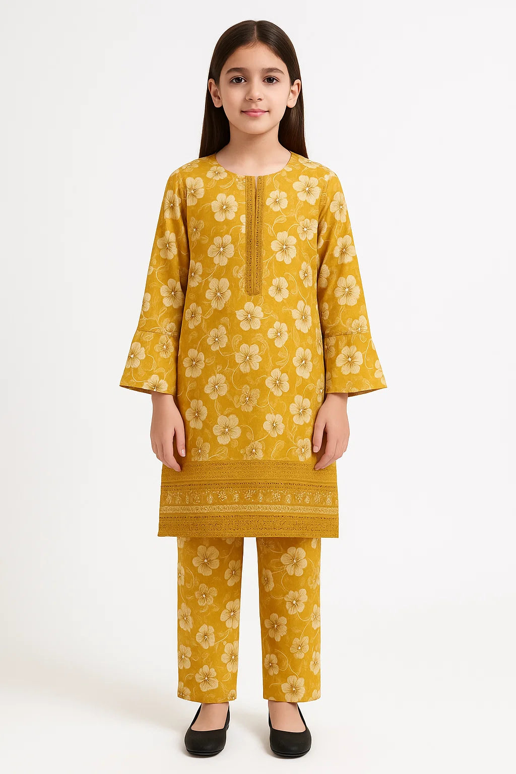 2 PIECE - EMBROIDERED VISCOSE SUIT