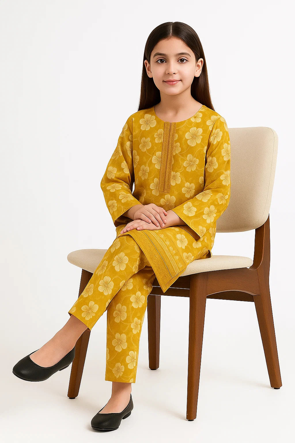 2 PIECE - EMBROIDERED VISCOSE SUIT