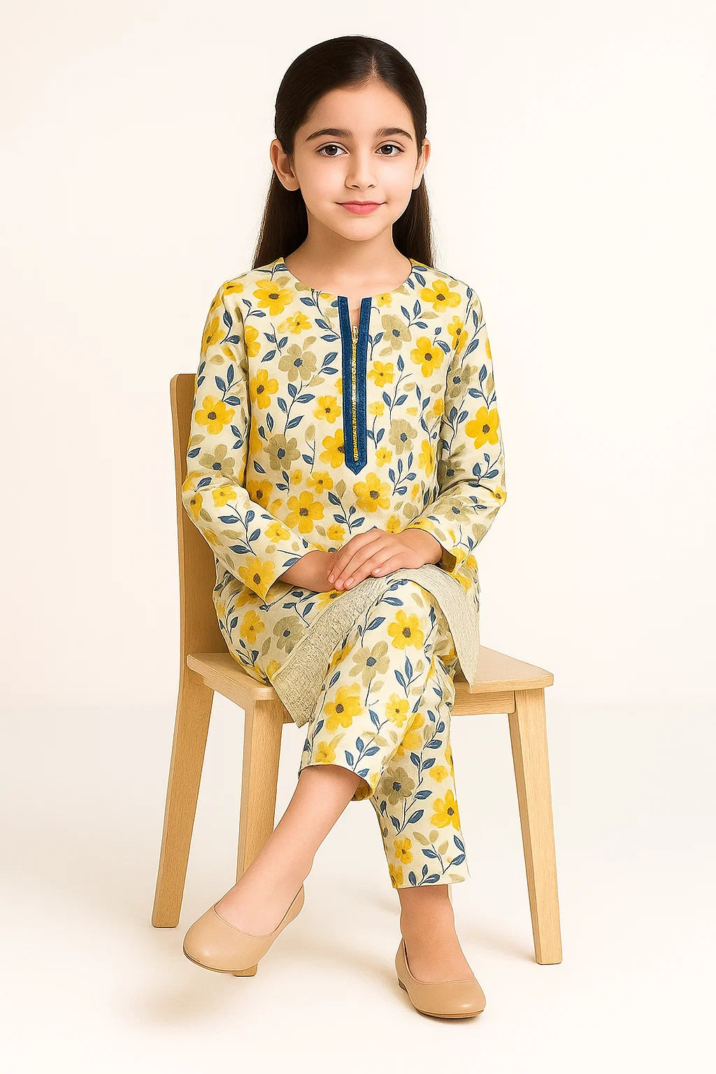 2 PIECE - EMBROIDERED VISCOSE SUIT