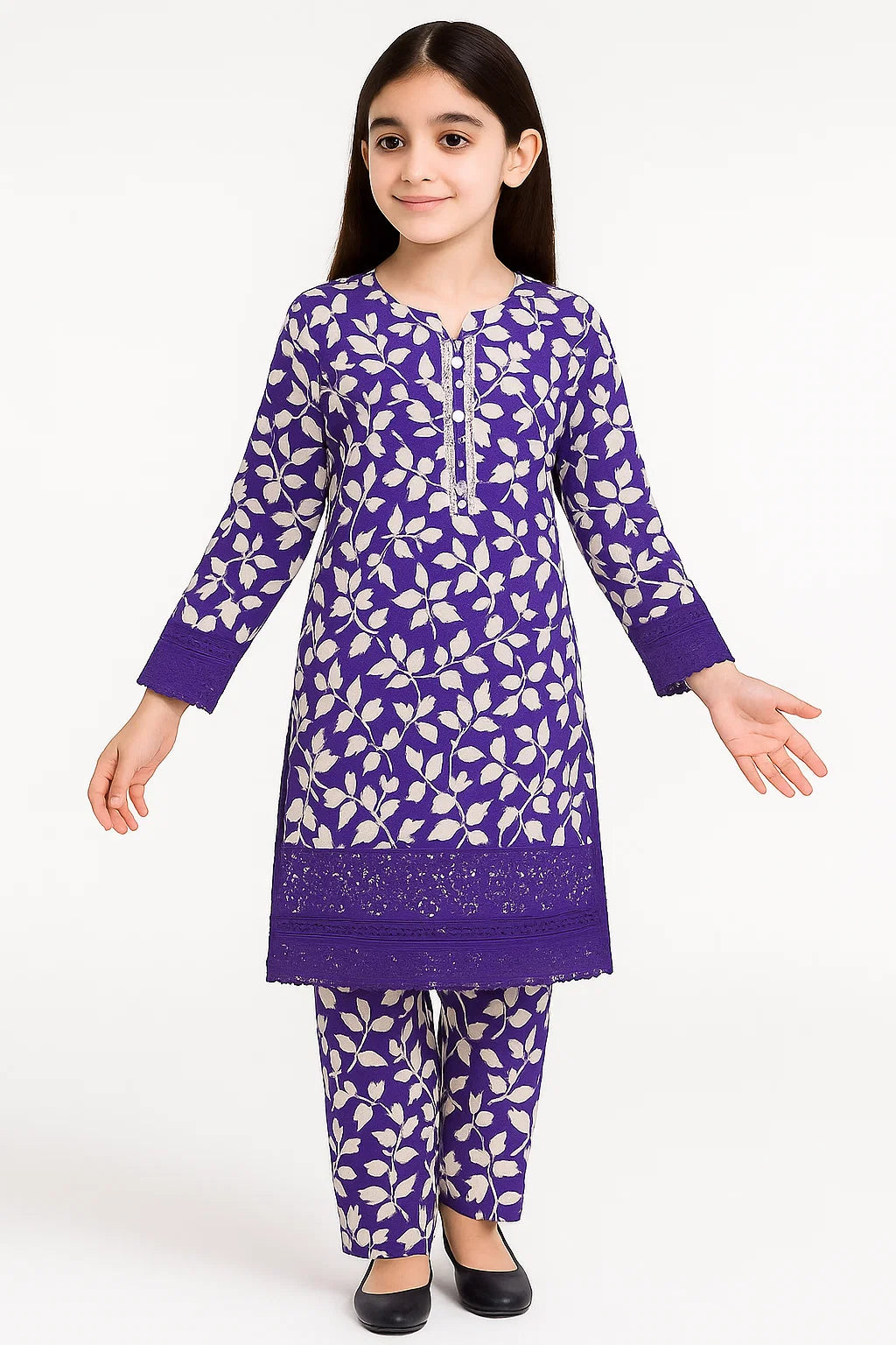 2 PIECE - EMBROIDERED VISCOSE SUIT