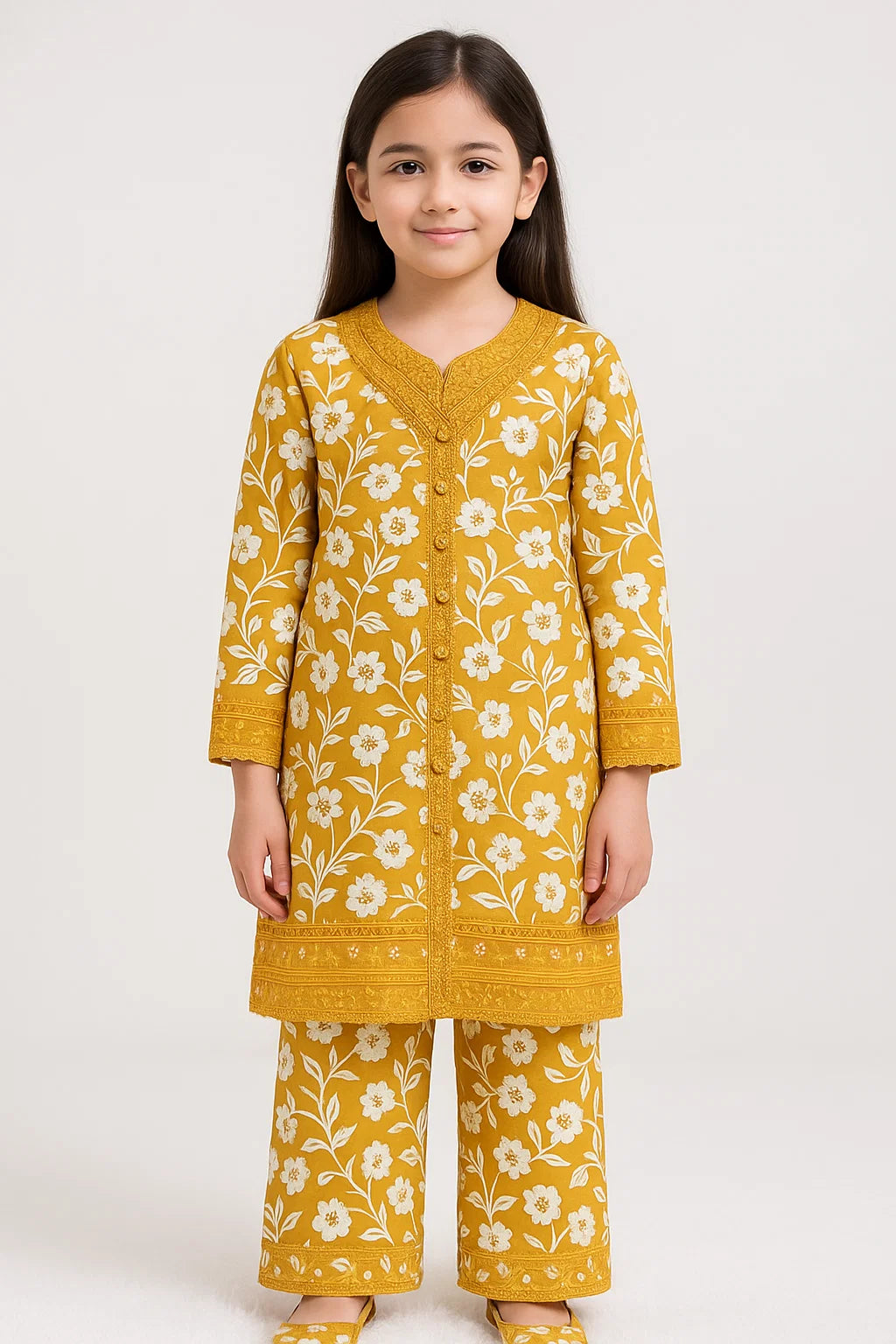 2 PIECE - EMBROIDERED VISCOSE SUIT