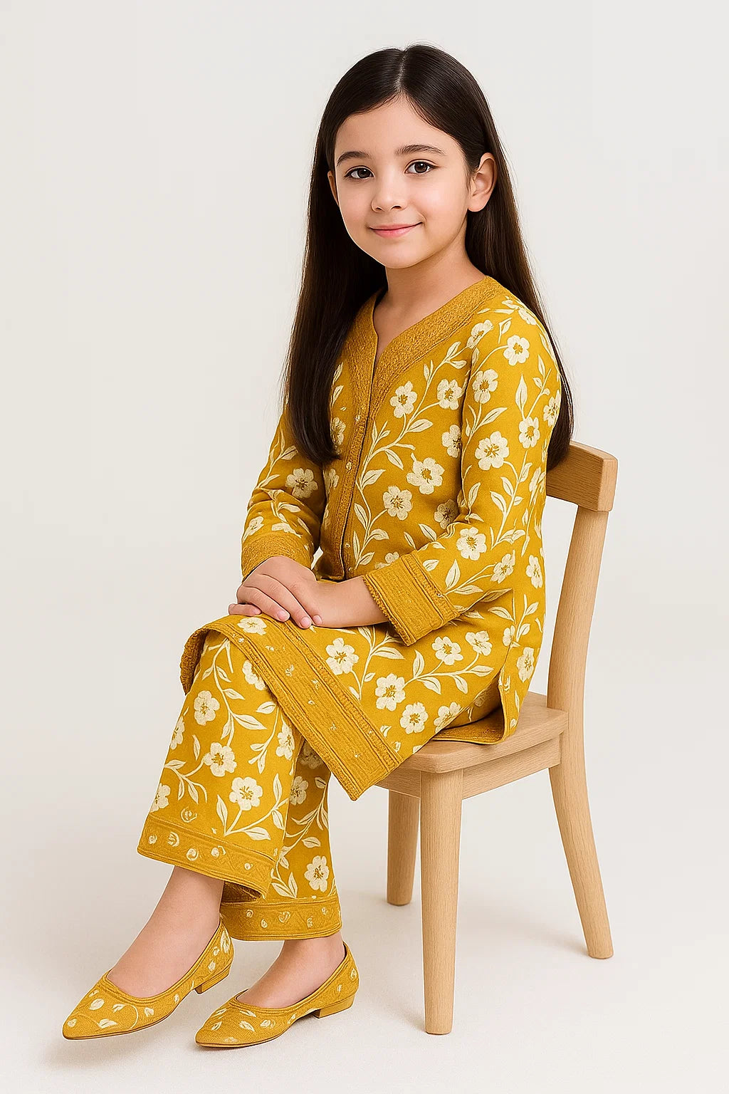 2 PIECE - EMBROIDERED VISCOSE SUIT