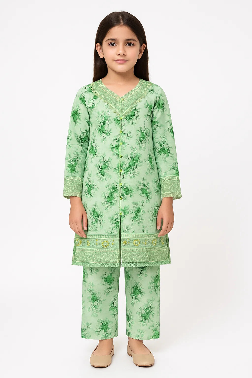 2 PIECE - EMBROIDERED VISCOSE SUIT