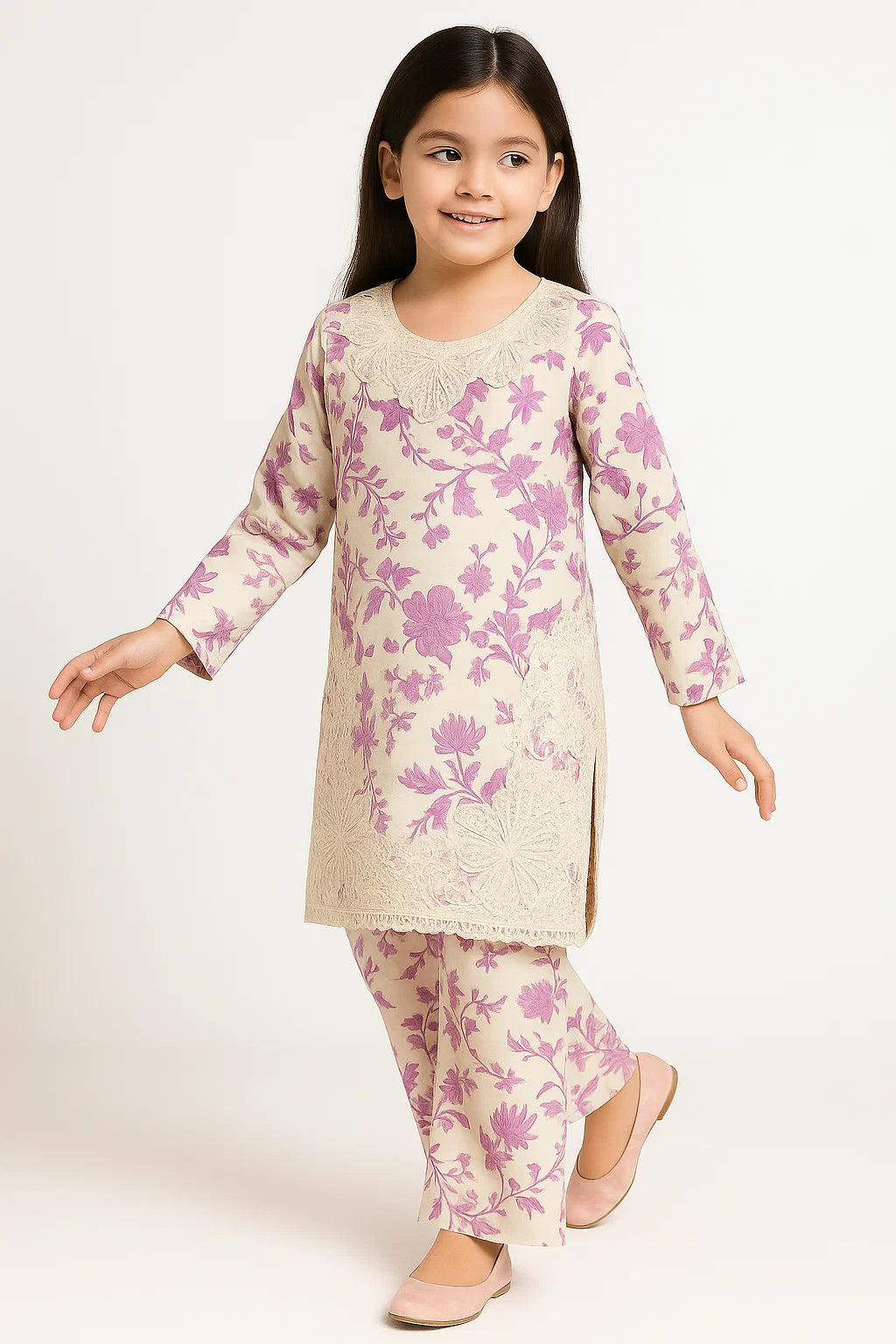 2 PIECE - EMBROIDERED VISCOSE SUIT