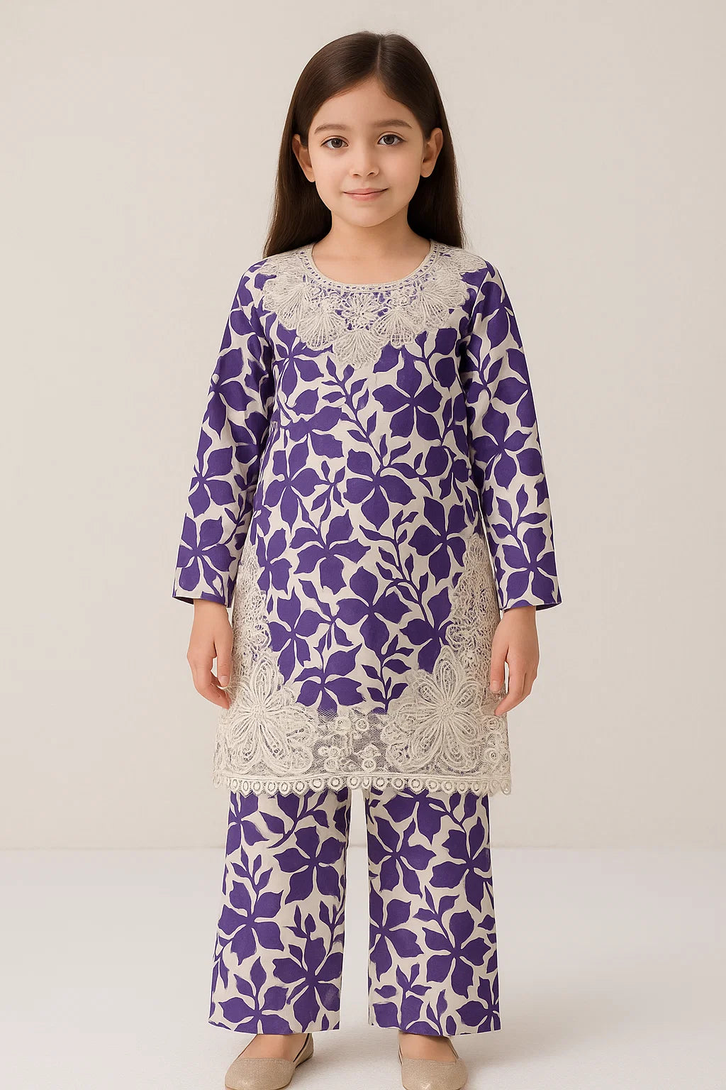 2 PIECE - EMBROIDERED VISCOSE SUIT