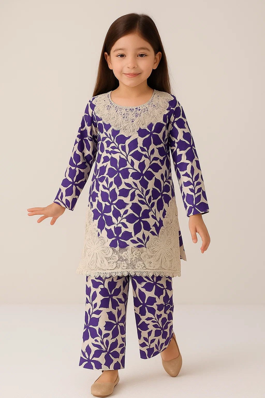 2 PIECE - EMBROIDERED VISCOSE SUIT