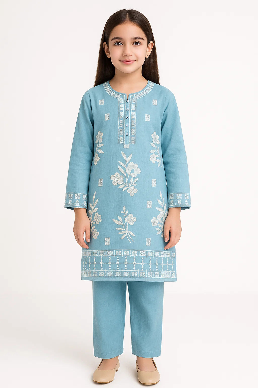 2 PIECE - EMBROIDERED KHADDAR SUIT