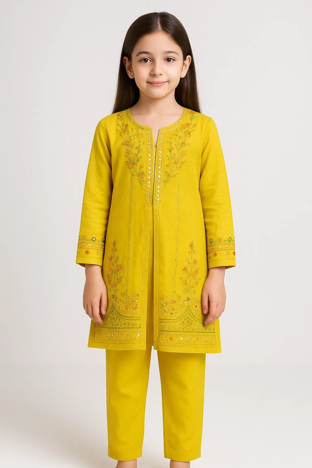 2 PIECE - EMBROIDERED WINTER COTTON SUIT